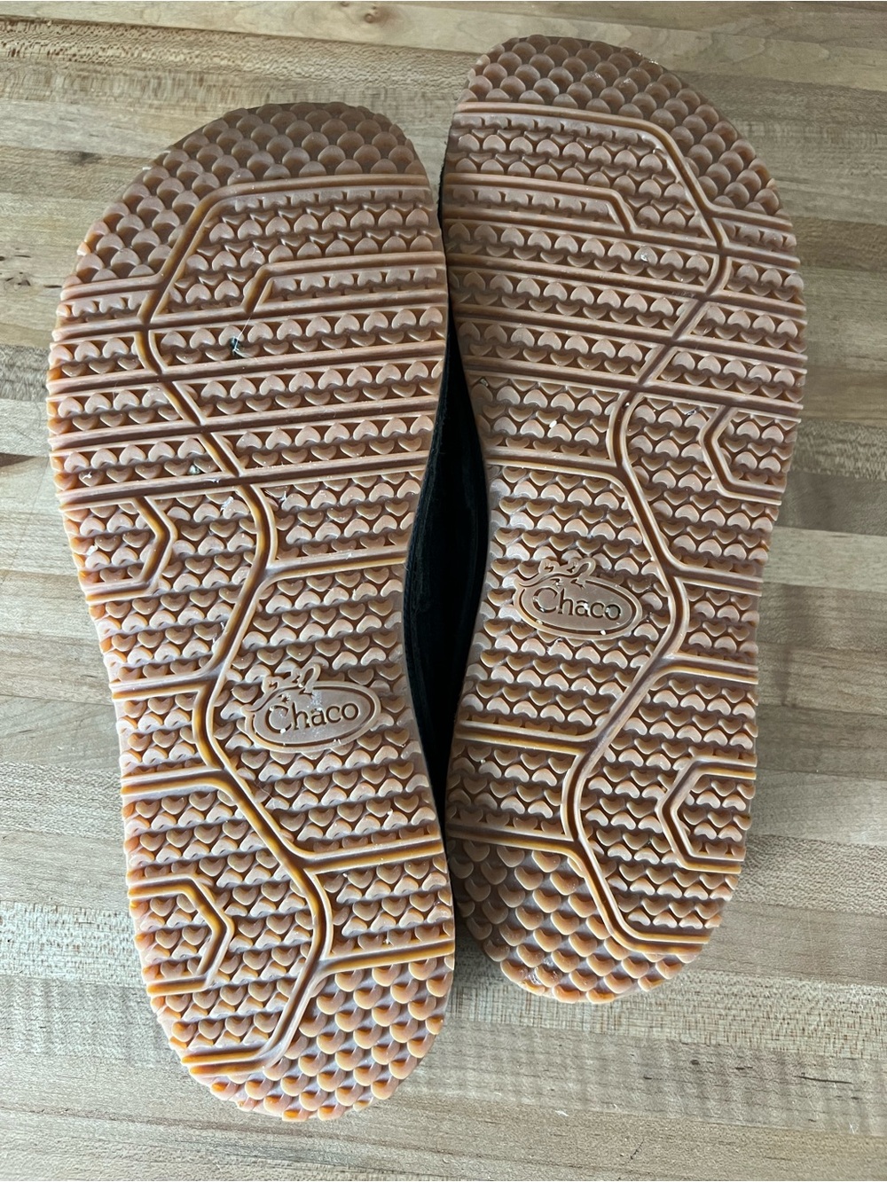 Chaco Black Fuzzy Slip-On Clogs with Adjustable Buckle - Picture 3 of 4